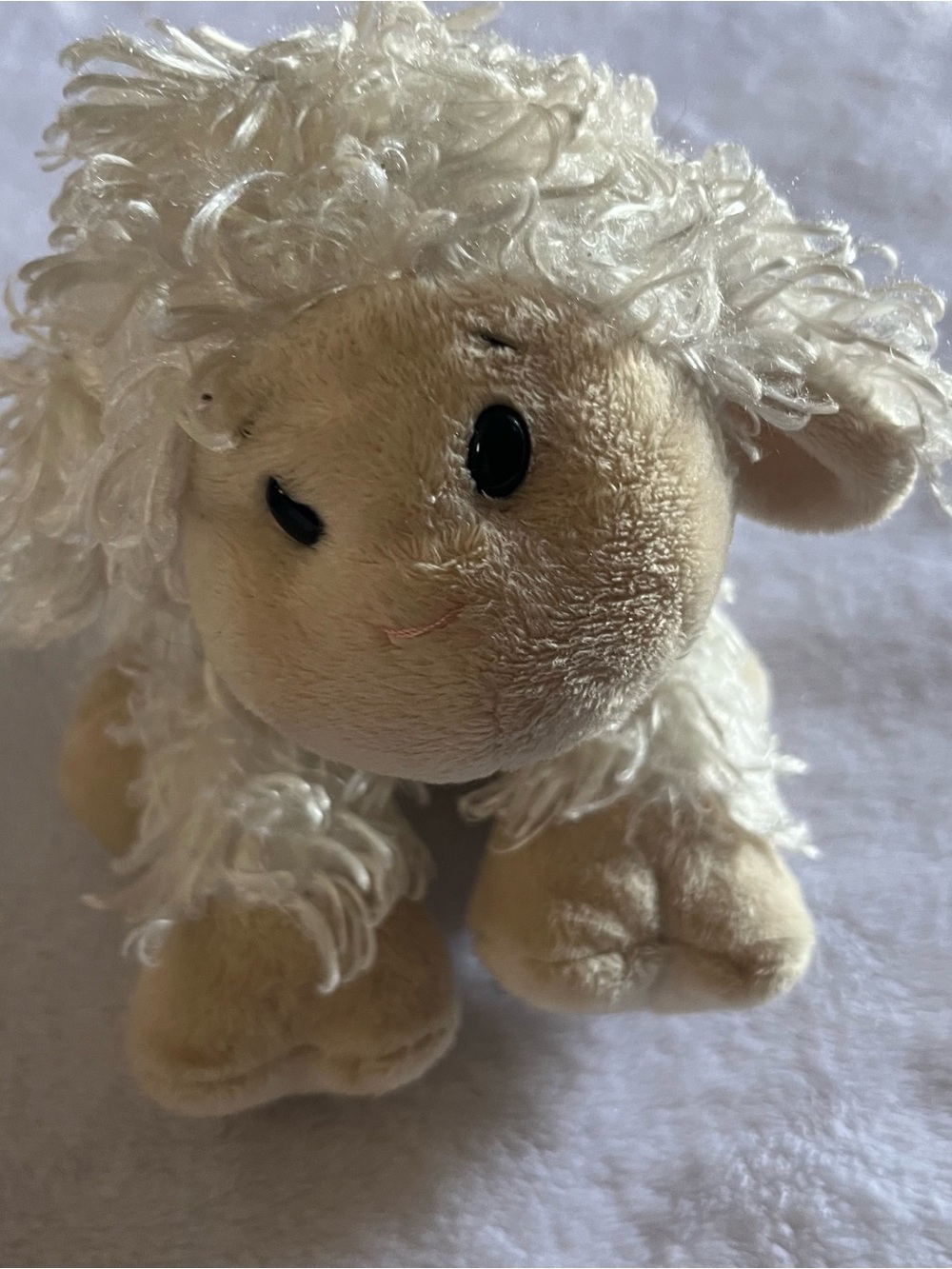 GANZ Webkinz White Lamb HM201 Plush Stuffed Animal No Code EUC